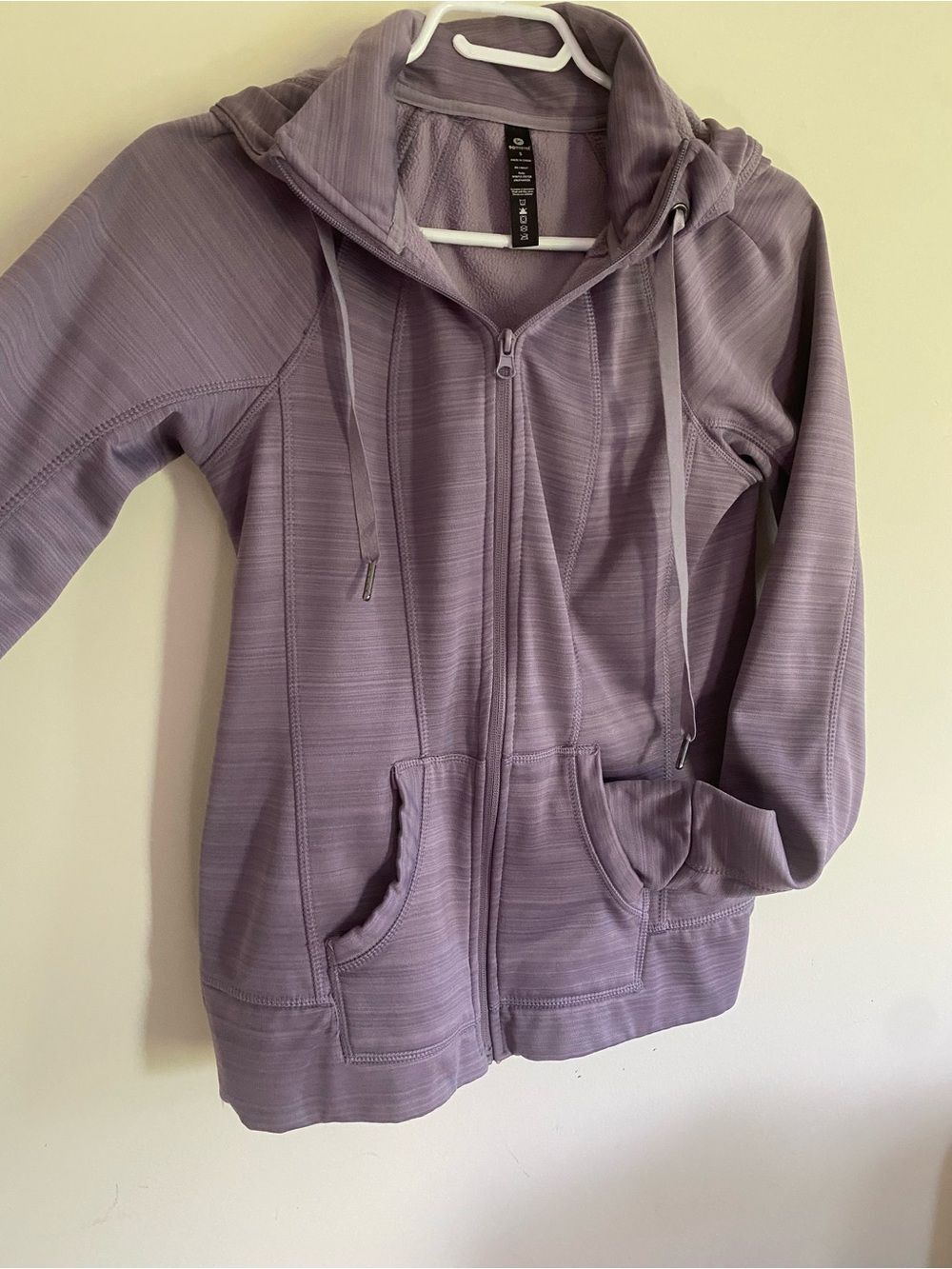 90 Degree By Reflex Lavender Full-Zip Jacket with Hood Hoodie